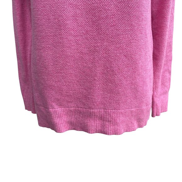 GAP Wool Waffle Knit Sweater Sz M Pink Barbie Preppy - Picture 3 of 11